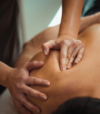 close up of Shoulder massage